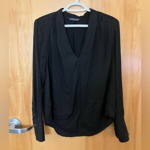 Banana Republic Black V-Neck Blouse
